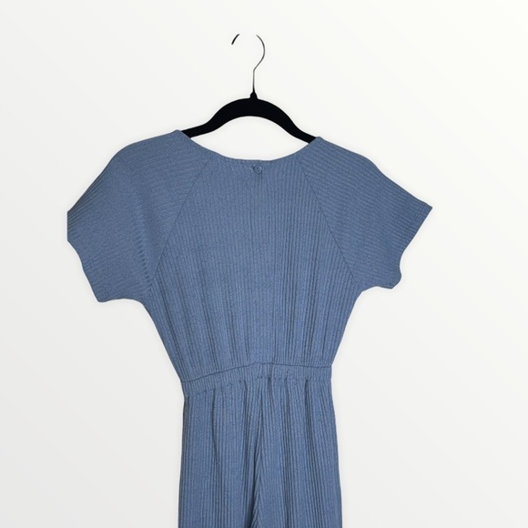 ZARA KIDS Blue Ribbed Short Sleeve Jumpsuit, Size 10 - Picture 7 of 8